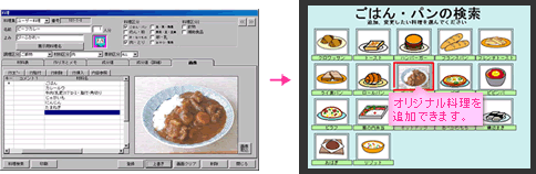 料理編集機能付きについて