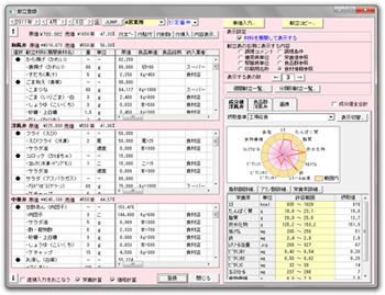 献立登録-食材情報参照